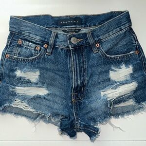 Aeropostale Vintage High Rise Shorty Jean Shorts